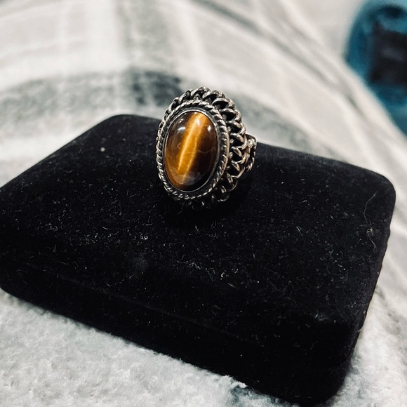 STERLING TIGER EYE RING - Picture 4 of 9